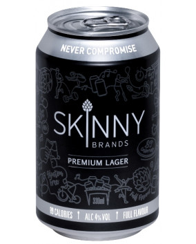 Skinny Lager Beer 6 doze x 0.33 l | Gluten Free | Certificata Vegan |